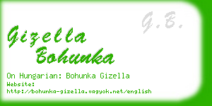 gizella bohunka business card